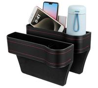 PRETYZOOM 2 Pcs Car Seat Gap Filler Storage Boxes Easy Install Crack Protector Organizers for Console Crevice Non Slip Car Interior Storage for Drivers and Passengers