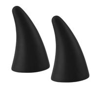 PRETYZOOM 2 Pcs Car Styling Devil Horn Car Sticker Ornament, 3d Bumper Decoration, Plastic and Rubber, Black, Anti-collision, Weather Proof for Metal Surfaces