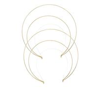 PRETYZOOM 2 pcs Goddess Crown Headband for Women DIY Craft Base with Gold Color Comfortable and Stylish Hair Accessory for Custom Decoration and Various Outfits