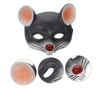 PRETYZOOM 2 pcs Mouse Halloween Mask Lightweight PU Foam Carnival Cosplay Party Supplies for Adults and Grey Full Face Masquerade Accessory