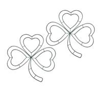 PRETYZOOM 2 Pcs St. Patricks Day Wire Wreath Frame Irish Shamrock Shaped Wreath Form Metal Flower Wreath Frame for Home Party Wall Decor