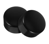 PRETYZOOM 2 Pcs Stainless Steel Round Handrail End Caps Minimalist Style Easy Installation Versatile Design Black Staircase Steps Handrail Covers for Commercial Settings