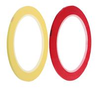 PRETYZOOM 2 Rolls Red and Yellow Violin and Cello Fingerboard Tape for Beginners Secure Adhesion Non-damaging Fingering Stickers Precise Finger Placement Learning Helper for Violin and Cello