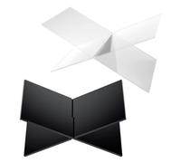 PRETYZOOM 2 Sets Acrylic Book Stand for Display, and Black Bible Holder Sleek Modern Design, Compact Book Display Holder Suitable for Office Or Coffee Table, for Magazines and Textbooks