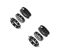 PRETYZOOM 2 Sets Black PU Leather Studded Cuff Bracelet | Multi Layer Stacked Wristband, Alloy Rivets and Chains, Rocker Goth Style for Women and Biker Looks