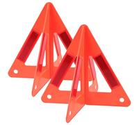 PRETYZOOM 2 Sets Car Safety Reflective Sign Triangle Road Warn Triangle Lightweight Plastic Warning Sign for Maintenance Vehicles and Road Construction