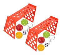 PRETYZOOM 2 Sets Mini Soccer for Birds, Creative Plastic Parrot Training Football Field with Stimulating Materials, Encouraging Pet Exercises for Exploring and Adventuring Random Color