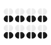 PRETYZOOM 20 Pairs D Shaped Silicone Nose Pads Replacement and Fit | Black and White Options, Pressure Relief and Anti Slip, for Full Frame Spectacles and Daily Wear