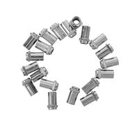 PRETYZOOM 20 Pcs Drum Snare Nut 0.6x1.5cm Swivel Nuts for Tom Lug Drum Set Hardware Spare Parts for Jazz