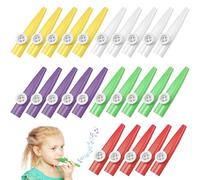 PRETYZOOM 20 Pcs Musical Kazoos Kids Plastic Kazoo Set Lightweight Fun Wind Instruments for Children Music Skills Development Safe Materials Suitable for Anytime Anywhere