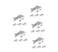 PRETYZOOM 20 PCS Plush Shark Keychain Cute Cartoon Animal Stuffed Soft Pendant Charms for Backpacks Purses Bags Party Favors and Shark Enthusiasts
