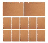 PRETYZOOM 20 Sets 3 X 5 Inch Kraft Paper Index Cards Blank Labels and Binder Dividers, Office Filing Supplies for Study and Notebook Organization in Ring Binders