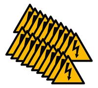 PRETYZOOM 20 Sheets Safety Warning Sign Label Electrical Warning Sticker Paper Portable Electric Box Caution Stickers 3.93x3.93x0.04in for Backyard and Office