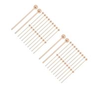 PRETYZOOM 200 pcs Wooden Stir Sticks with Round Ends Reusable Coffee Stirrer for Hot Chocolate Espresso Cocktails Tea Milk Smooth Natural Wood Beverage Mixer