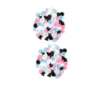 PRETYZOOM 200pcs Mini Plastic Top Hats for Crafts Doll Accessories and Christmas Party Decorations Small Clown and Bowler Caps in Black White Pink Blue Festive Mini Hats for Holiday Costumes