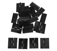 PRETYZOOM 20pcs Black Acrylic Small Hinges for Craft Projects with Low-Profile Connection and Smooth Finish, Mini Decorative Hinges for Jewelry Box and Miniature Door Use in Hobby Projects