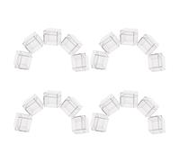 PRETYZOOM 20pcs Clear Plastic Candy Storage Boxes Square Treat Containers for Party Favour Packaging and Home Organisation