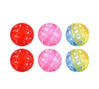 PRETYZOOM 20pcs Creative Plastic Cat Ball with Bell for Physical Stimulation and Furniture Protection, Assorted Random Colours, Cat Teasing Random Color