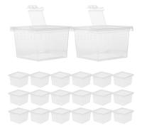 PRETYZOOM 20pcs Cricket Keeper Insect Feeding Box Portable Observation Plastic Box for Keeping and Observing Insects and Spiders during Outdoor Adventures