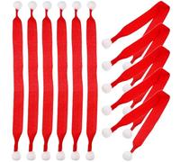 PRETYZOOM 20pcs Mini Christmas Scarves Xmas Pet Knitted Scarf Diy Doll Clothes Toy Small Scarf Snowman Wine Bottle Neckerchief for Holiday Candy Dog Cat Tree Decor Red