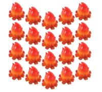 PRETYZOOM 20pcs Miniature Bonfire Model with Artificial Flame, Small Resin Campfire Decoration for Dollhouse, Fairy Garden, and Outdoor Landscape Scene