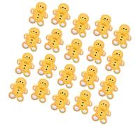PRETYZOOM 20pcs Resin Gingerbread Man DIY Moulds for Christmas Tree Decor and Party Decoration, Classic Stylish Holiday Ornament for Yard and Festival Party