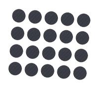 PRETYZOOM 20Pcs Self-adhesive Guitar Pick Grips Black Rubber Anti-slip Thin Round Pads Comfortable Non-slip Hold for Acoustic Electric Guitar Players