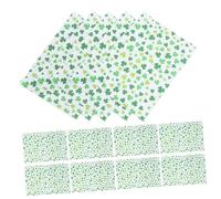 PRETYZOOM 20pcs Shamrock Wrapping Paper for Patrick's Day Irish Theme Parties Spring Celebrations Holiday Crafts Sturdy Tear Resistant Paper for Unique present Presentation
