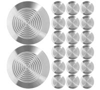 PRETYZOOM 20pcs Stainless Steel Tactile Studs for Blind Guidance with Non-slip Surface Safety Road Markers for Pedestrian Sidewalks and Public Transport Areas Pack