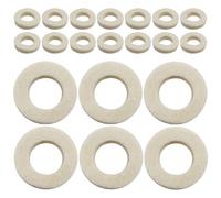 PRETYZOOM 20Pcs Trumpet Valve Felt Pads Set, Universal Valve Cushion Replacement for Trumpet Trombone Horn, Ivory Colour Felt Washers for Brass Instrument Maintenance