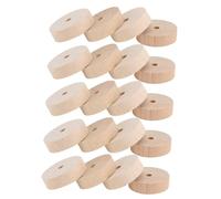 PRETYZOOM 20pcs Wheel Accessories DIY Accessory US Make Miniature Mini Casters Craft Wheels Hobby Small Play Vehicle Small Fixed Castor Natural Tiny Wooden Beige