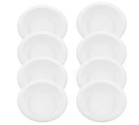 PRETYZOOM 20pcs White Paper Cat Bowls Multi-function Disposable Pet Food Bowls with Unique Shape and Contemporary Design for Easier Feeding and Healthy Pets