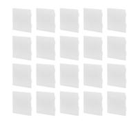 PRETYZOOM 20pcs White PVC Blank Light Switch Covers, Minimalist Square Switch Plate Covers with Easy Installation and Maintenance, for Rooms and Modern Home Decor