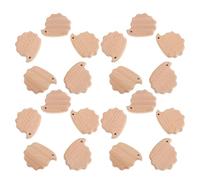 PRETYZOOM 20pcs Wood Cutout Tags Hedgehog Wood Chips for Crafts Unique Unfinished Authentic Texture Easy to Paint DIY Craft Painting Supplies