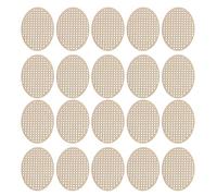 PRETYZOOM 20pcs Wooden Oval Cross Stitch Boards 6x4.5cm Hollow DIY Hanging Ornaments for Craft Decorations, Paintable Wood Slices for Xmas Holiday and Home Décor