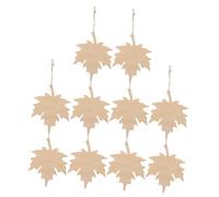 PRETYZOOM 21pcs Maple Leaf Wooden Craft Cutouts Set with Hanging Rope Unfinished Paintable Wooden Leaves Ornaments for Fall Decorations for Thanksgiving and Christmas