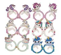 PRETYZOOM 24 Pairs Unicorn Theme Party Glasses Creative Sunglasses for Birthday Decorations Lightweight Paper Eyewear for Fun Party Favors Sturdy Comfortable Wear