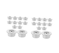PRETYZOOM 24 pcs Stainless Steel Metal Ball Bearing Casters with Mounted Transfer Bearings Hardened Plated Ball Transfer Wheels for Heavy Duty Applications Lightweight and Low Torque Design