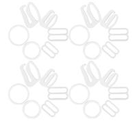 PRETYZOOM 240pcs Compact Bra Adjusters for Underwear Straps, White Nylon Household Bra Clips with Comfortable Touch and Wear Resistant Material, for Daily Use Female Accessories