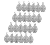 PRETYZOOM 24pcs Bible Shape Metal Pendants Lightweight DIY Jewelry Charms for Crafting Accessories with Bright Finish and Texture