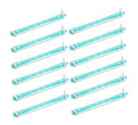 PRETYZOOM 24pcs Hair Perm Rods and Plastic Curling Rollers Medium Size Dual-color White and Green Portable Hair Curlers for Women Home Perm Styling