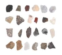 PRETYZOOM 24pcs Natural Stone Specimen Box with Sturdy Stone Material and Box Design for Easy Storage, for Hands-on Learning and Geology Teaching, Science Kit for Hobbyists and Educators