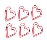 PRETYZOOM 2boxes Creative Heart-Shaped Paper Clips for Office School Home Use Cute Metal Bookmark Clips for Organizing Notes Photos Documents Idea for Students and Friends