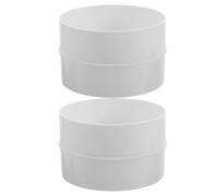 PRETYZOOM 2pcs 4 Inch Round Plastic Backdraft Damper with Duct Connector Flange, One-Way Air Check Valve for Bathroom and Kitchen Ventilation Ducts, Exhaust and Dryer Vent Backflow