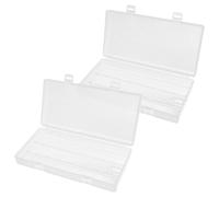PRETYZOOM 2pcs Battery Organizer Storage Case Small Battery Holder Box Made of Sturdy Pp Plastic Easy to Clean for Home Or Office Use