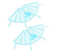 PRETYZOOM 2Pcs Bike Backseat Protective Screens Plastic Rear Wheel Nets Easy Install Fit Blue Safety Guard for Electric and Road Bikes