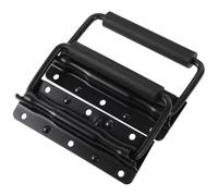 PRETYZOOM 2pcs Black Iron Chest Handles with Ergonomic Design and Stable Construction, Heavy Duty Pull Handles for Toolbox and Case Applications