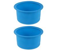 PRETYZOOM 2pcs Blue Silicone Wax Melt Warmer Liners Non-stick Reusable Small Wax Pot Inserts with Removable Inner Bowls for Hair Removal Melters