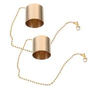PRETYZOOM 2pcs Brass Candle Extinguisher Snuffer Caps for Oil Lights Decorative Candle Accessory Preventing Wick Damage and Splash Elegant Covers for Home Use