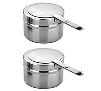 PRETYZOOM 2pcs Buffet Warmer Warming Trays for buffets Party Stove Food Parties Fuel cans Holder Set Chafing Dish- Stainless Steel Fuel Holder with Cover Chafer Canned Heat Fuel Buffet Server